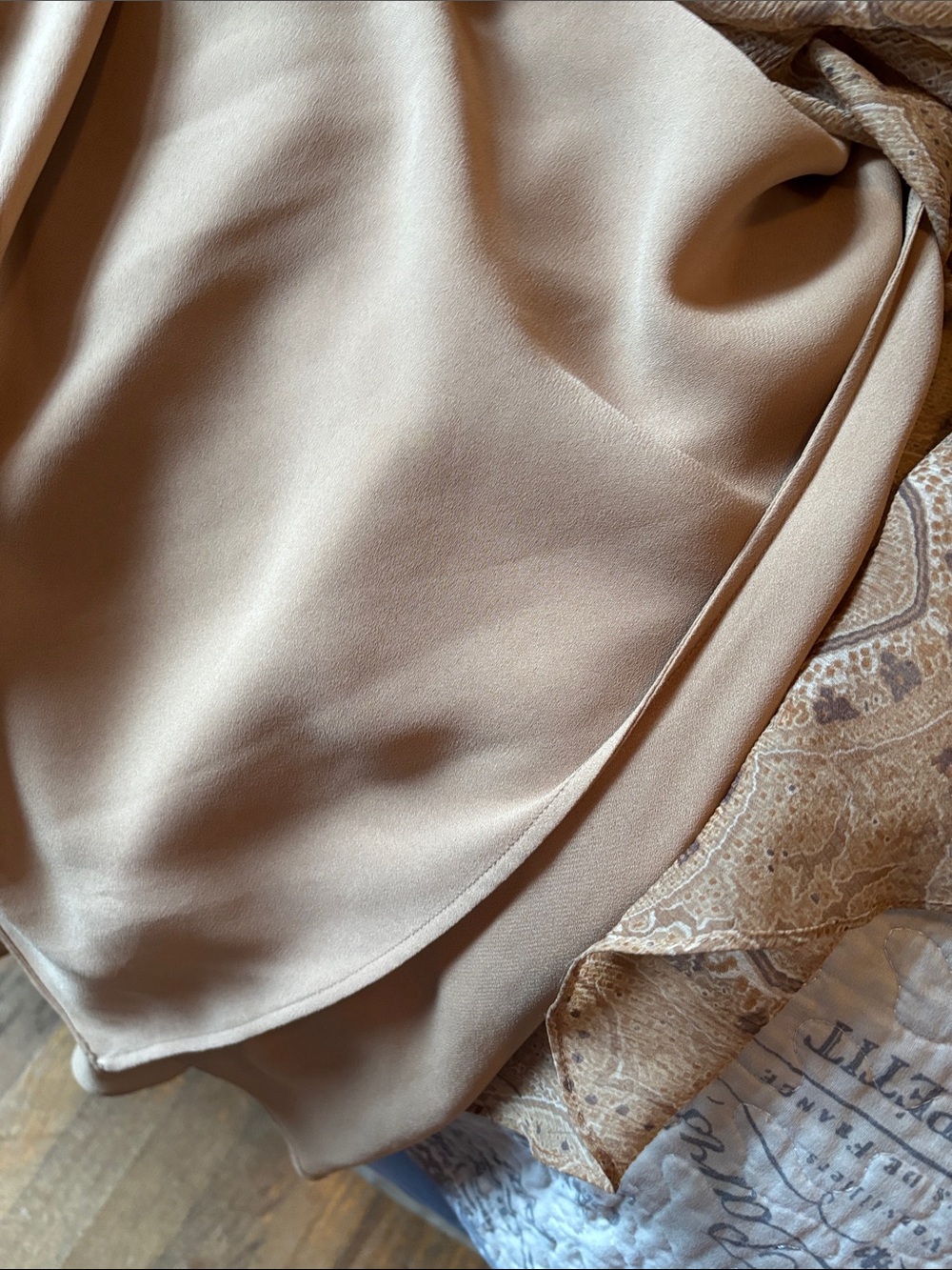 Bohemian Paisley Maxi Skirt in Warm Golden Brown - Picture 5 of 6